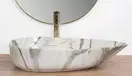 Умывальник (раковина) REA GRETA 65 THUNDER SHINY накладной мрамор (REA-U6500)