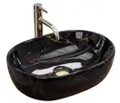 Умивальник (раковина) REA AMELIA BLACK MARBLE SHINY накладний чорний (REA-U8000)