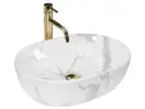 Умывальник (раковина) REA AMELIA MARMO SHINY накладной мрамор (REA-U8001)