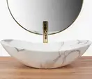 Умывальник (раковина) REA ROYAL MARMO SHINY накладной мрамор (REA-U8009)