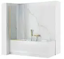 Шторка для ванны REA ELEGANT BRUSHED GOLD 70 постоянная (REA-W6600)