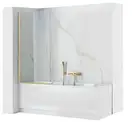 Шторка для ванны REA ELEGANT BRUSHED GOLD 80 постоянная (REA-W6601)