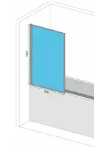 Шторка для ванны REA ELEGANT BRUSHED GOLD 80 постоянная (REA-W6601)