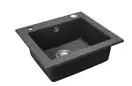 Гранитная кухонная мойка REA WEST BLACK METALIC (ZLE-00121)