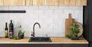 Гранитная кухонная мойка REA WEST BLACK METALIC (ZLE-00121)