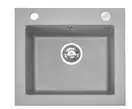 Гранитная кухонная мойка REA WEST GREY серая (ZLE-00122)
