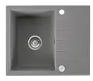 Гранитная кухонная мойка REA NORTH GREY серая (ZLE-00128)