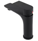 Змішувач для раковини (умивальника) Yoka HUMA 24 BLACK чорний низький (BU.HUMA-24-BLK)