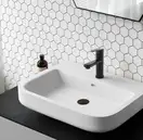 Смеситель для раковины (умывальника) Yoka SENA 24 BLACK черный низкий (BU.SENA-24-BLK)