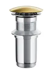 Донний клапан для умивальника Corsan KLIK-KLAK GOLD без переливу золотий (MU03GL)