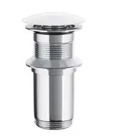 Донний клапан для умивальника Corsan KLIK-KLAK WHITE без переливу білий (MU03WH)