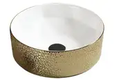 Умывальник (раковина) MEXEN CLARISA GOLD WHITE c узором накладной (MEX-22074153)