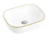 Умывальник (раковина) MEXEN MIRABEL WHITE GOLD EDGE накладной (MEX-22115005)