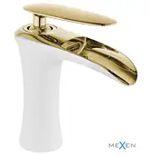 Смеситель для раковины MEXEN LYRA WHITE GOLD низкий (MEX-745300-25)