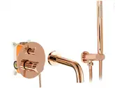 Смеситель для ванны и душа REA LUNGO ROSE GOLD + BOX скрытого монтажа (REA-B6930)