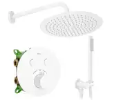 Душевая система с термостатом REA MILER WHITE + BOX скрытого монтажа (REA-P6614)