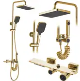 Душевой гарнитур REA HELIX GOLD с изливом (REA-P6619)