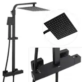 Душевой гарнитур Yoka GOBA 25 BLACK черный с термостатом (BP.GOBA-THERM-25-BLK)
