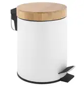 Корзина для мусора YOKA BIN WHITE BAMBOO 3л. для ванной комнаты (CH.BIN-WHT)