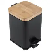 Корзина для мусора YOKA SIDO BLACK BAMBOO 3л. для ванной комнаты (CH.SIDO-BLK)