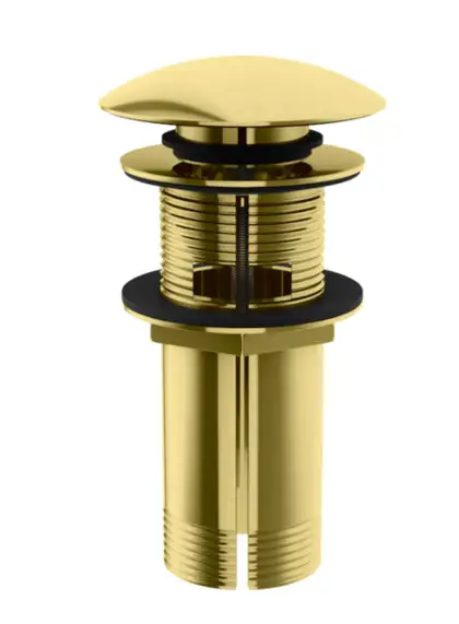 Донний клапан для раковини KOHLMAN KLIK-KLAK BRUSHED GOLD з переливом (EGDB) Донний клапан для раковини KOHLMAN KLIK-KLAK BRUSHED GOLD з переливом (EGDB)