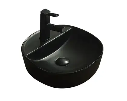 Умывальник (раковина) MEXEN ZITA BLACK MAT накладной черный матовый (MEX-21874085) Умывальник (раковина) MEXEN ZITA BLACK MAT накладной черный матовый (MEX-21874085)