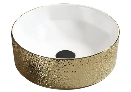 Умывальник (раковина) MEXEN CLARISA GOLD WHITE c узором накладной (MEX-22074153) Умывальник (раковина) MEXEN CLARISA GOLD WHITE c узором накладной (MEX-22074153)