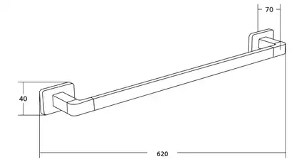 Вешалка для полотенец MEXEN ASIS CHROME (MEX-7017624-00) Вешалка для полотенец MEXEN ASIS CHROME (MEX-7017624-00)