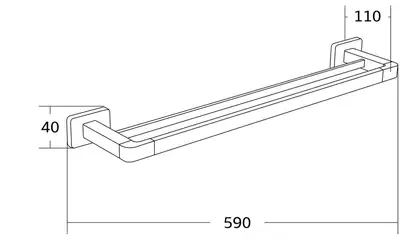 Вешалка для полотенец MEXEN ASIS 2 BLACK (MEX-7017625-70) Вешалка для полотенец MEXEN ASIS 2 BLACK (MEX-7017625-70)