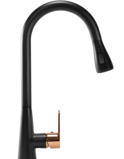 Смеситель для кухни REA MILD BLACK ROSE GOLD черный\розовое золото (REA-B4801) Смеситель для кухни REA MILD BLACK ROSE GOLD черный\розовое золото (REA-B4801)