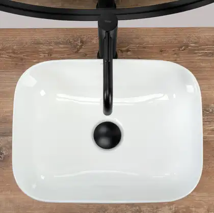 Rea Demi Mini White Умывальник накладной, белый (REA-U5064) Rea Demi Mini White Умывальник накладной, белый (REA-U5064)