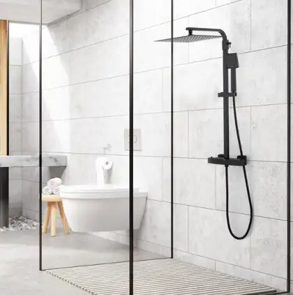 Душевой гарнитур Yoka GOBA 30 BLACK черный с термостатом (BP.GOBA-THERM-30-BLK) Душевой гарнитур Yoka GOBA 30 BLACK черный с термостатом (BP.GOBA-THERM-30-BLK)