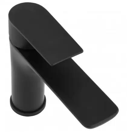 Змішувач для раковини (умивальника) Yoka HUMA 24 BLACK чорний низький (BU.HUMA-24-BLK)