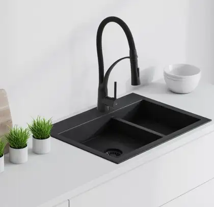 Смеситель для кухни Yoka ZEFIR BLACK черный (BZ.ZEFIR-BLK)
