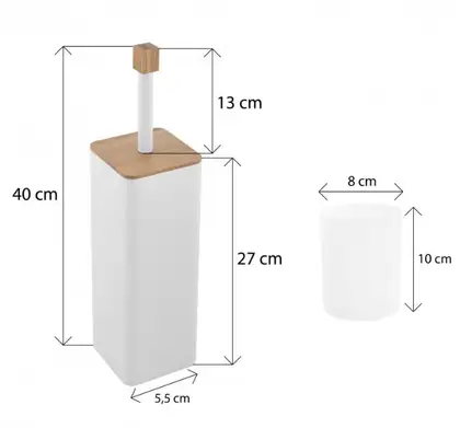 Ёршик для унитаза YOKA AMBA WHITE BAMBOO (PD.AMBA-WHT) Ёршик для унитаза YOKA AMBA WHITE BAMBOO (PD.AMBA-WHT)
