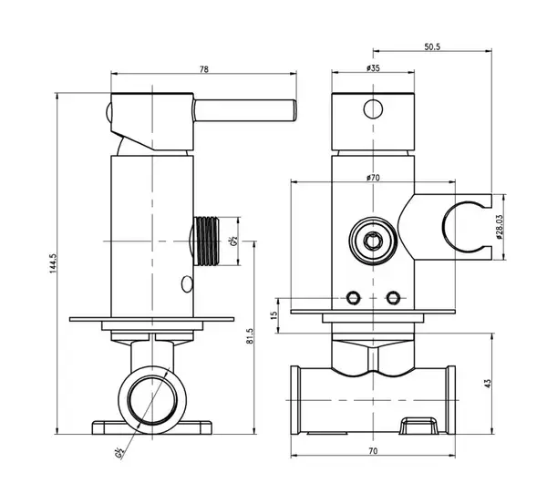 Набор гигиенического душа KOHLMAN AXEL CHROM (QW135A)