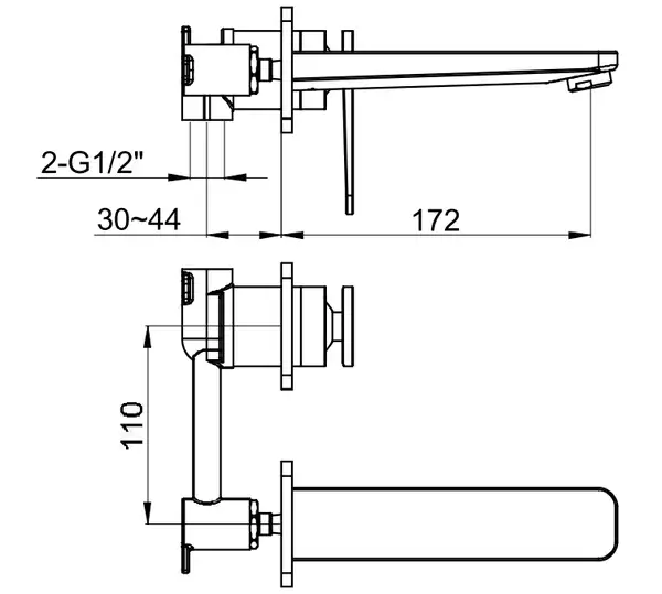 Kohlman WEXPO CHROME Змішувач для раковини, хром (QW180W)