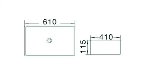 Умывальник (раковина) MEXEN CATIA 61 WHITE (MEX-21316100)