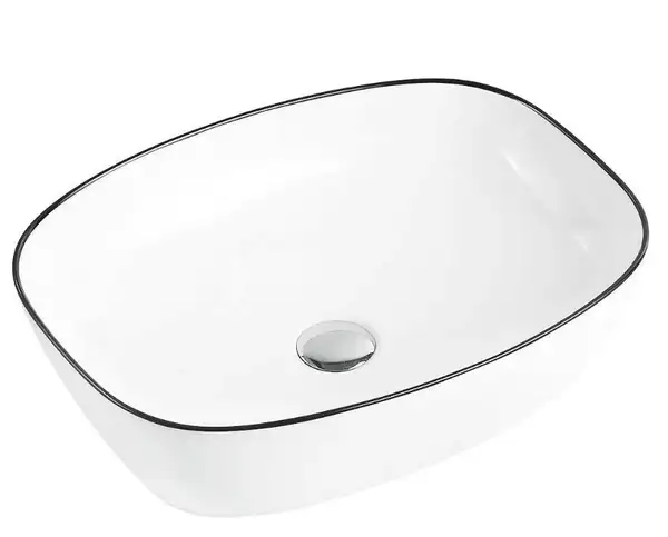 Умывальник (раковина) MEXEN LITA WHITE BLACK EDGE накладной (MEX-22124907)