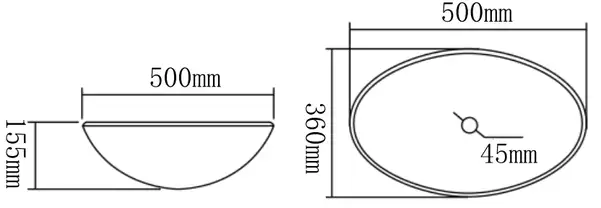 Умывальник (раковина) MEXEN GOA 50 TRANSPARENT накладной (MEX-24085000)