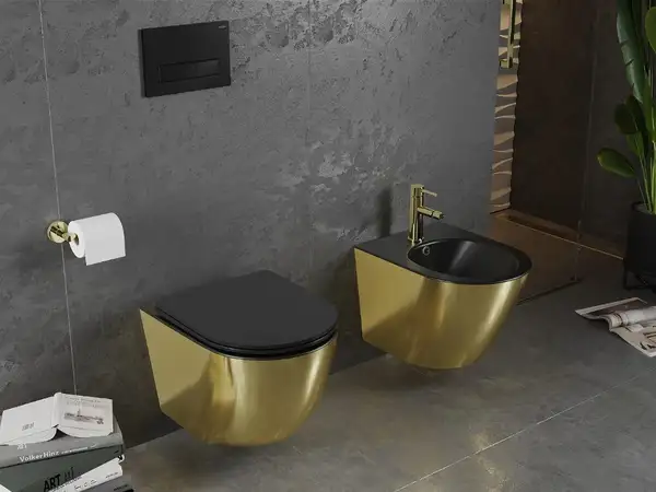Подвесное биде MEXEN LENA GOLD BLACK MATT (MEX-35224876)