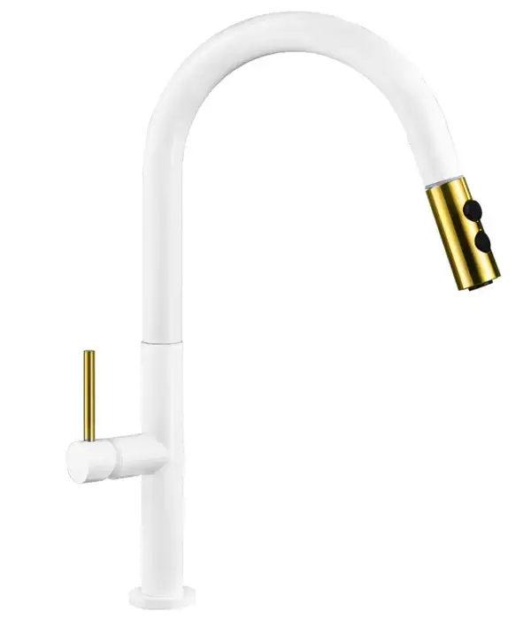Смеситель для кухни MEXEN AVA WHITE GOLD (MEX-672800-25)