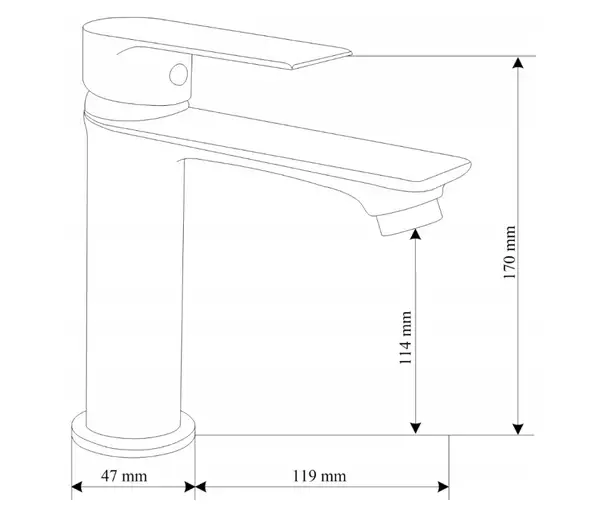 Смеситель для раковины MEXEN ROYO GRAPHITE низкий (MEX-72200-66)