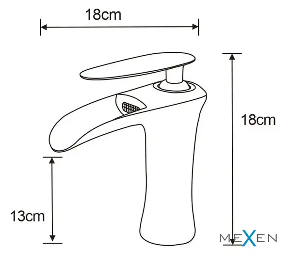 Смеситель для раковины MEXEN LYRA WHITE GOLD низкий (MEX-745300-25) Смеситель для раковины MEXEN LYRA WHITE GOLD низкий (MEX-745300-25)