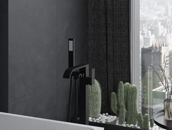 Смеситель для ванны MEXEN LAVA BLACK напольный (MEX-752433-70) Смеситель для ванны MEXEN LAVA BLACK напольный (MEX-752433-70)