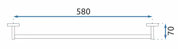 Вішалка одинарна для рушника REA ERLO 01 GOLD (REA-80002)