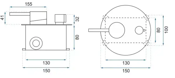 Смеситель для ванны и душа REA LUNGO WHITE MATT + BOX скрытого монтажа (REA-B6440)