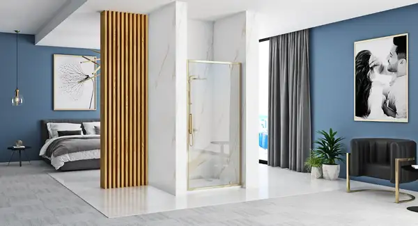 Душевая дверь REA RAPID SWING GOLD 100 (REA-K5619)