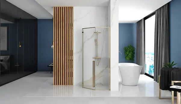 Душова кабіна REA DIAMOND GOLD 80*80 (REA-K6615)