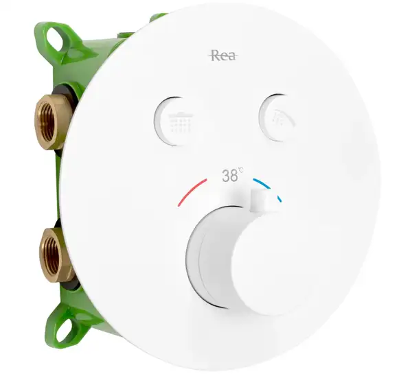 Душевая система с термостатом REA MILER WHITE + BOX скрытого монтажа (REA-P6614)